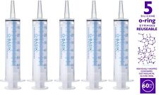 60cc | 60ml  Enteral Feeding Reusable Syringe Silicone O-ring Catheter Tip 5/pak