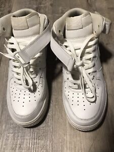 Men’s Nike White 315123-111 AF1 Air Force 1 Sneakers Size 8 Cleaned  High Tops