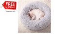 Cat Beds for Indoor Cats,20’’x20’’ Washable Donut Cat and Dog Bed,Soft Plush Pet