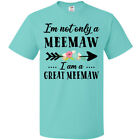 Inktastic I'm Not Only A Meemaw I'm A Great Meemaw With Flowers T-Shirt Mothers