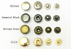 Premium Rivet Buttons Poppers Snap Fasteners Press Sewing Leather Craft 8mm-15mm