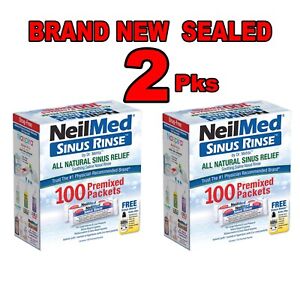 NeilMed RDC10130821 Sinus Rinse All Natural Relief 100 Premixed Packets 2PKS