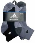 Adidas Men's Cushioned 6-Pairs QuarterCut Socks  Black/Gray.