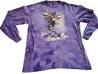 The Mountain Purple Tie Dye Dragon Anne Stokes Collection Long Sleeve Shirt 3XL