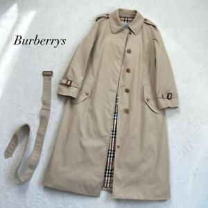 Burberry's Stainless Steel Collar Coat with Belt Beige Vintage 11/M(US:S)
