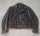 Cooper Vintage 1960s Biker Leather Jacket Size 40 Medium Distressed