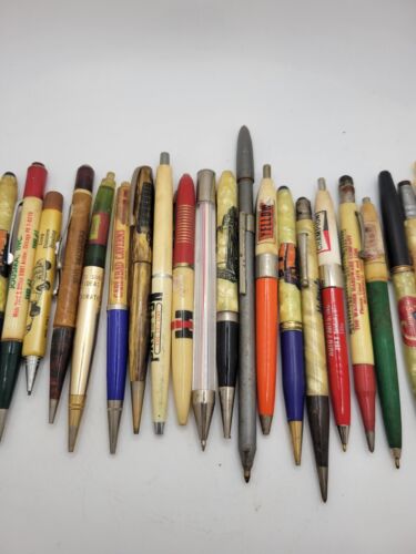 Lot Of 25 Vintage Pens Advertising/petrolana/gas/oil/auto