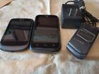 Lot of 3 Used Smart and Vintage Cell Phones LG AIO Kyocera