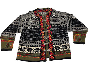 Vintage Vrikke Norwegian design wool cardigan sweater small