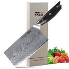 TURWHO 7in Chef Chopper Kitchen Cleaver Knife Japanese VG10 Damascus Steel Knife