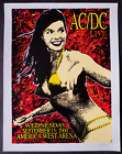 AC/DC MINT SIGNED Numbered Bettie Page Lindsey Kuhn 2000 Silkscreen AOR Poster