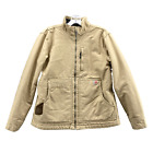 Wrangler Jacket Medium Beige Tan Riggs Workwear Canvas Sherpa Lined Detroit Mens