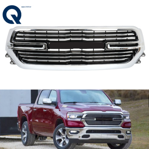 For 2019 2020-2022 Ram 1500 Front Upper Grille Full Chrome Replace Grill Cover