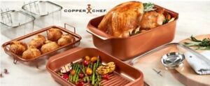 Copper Chef Wonder Cooker XL 7 + Pc Set New Open Box