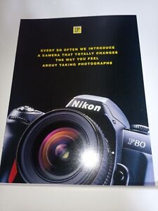 Original Nikon F80 35mm SLR Camera Film Slide English Brochure Printed in Japan