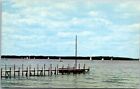 Lake Okoboji Milford Iowa Pier & Lake VTG Chrome Postcard Unposted A26