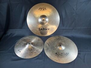 3X Used Sabian AAX X-Plosion Hi Hat Cymbals 14