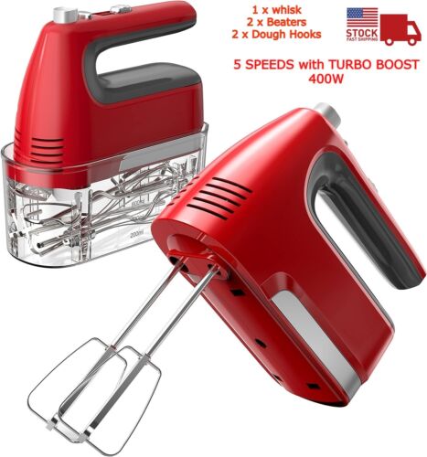 Hand Mixer Electric Kitchen Mixer Handheld Mixer Aid 5 Speed Cake Mixer 400W