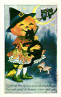 Don't Let the Ghosts and Witches Fret You Vintage Reproduction Postcard