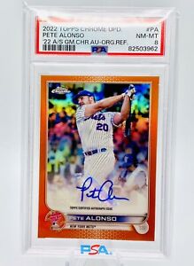New Listing2022 Topps Chrome Update Pete Alonso '22 A/S Auto Orange Refractor /25 PSA 8