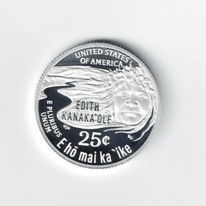2023-S San Francisco Silver Proof American Women Edith Kanakaʻole 25 Cent Coin!