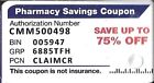 Prescription Assistance Services Pharmacy Savings Coupon Up to 75% OFF.