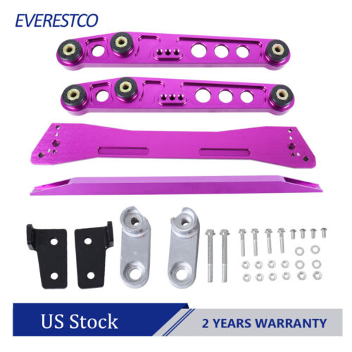 Purple Rear Lower Control Arm Subframe Brace Tie Bar For 92-95 Honda Civic EG