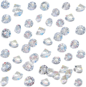 Clear Glass Diamonds 500PCS Crystal Gems Pirate Treasure 10Mm Fake Diamond