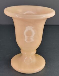 Vintage Carved Onyx Stone Chalice Cup Vase MCM