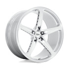 22x10 OHM Amp FORGED Silver Machined Wheels 5x120 (32mm) Set of 4