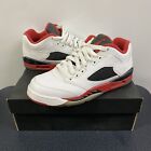 Nike Air Jordan 5 Retro Shoe Youth Size 6 Y Low Fire Red White Black 314338-101