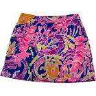 Lilly Pulitzer Pink Blue & Purple Floral Cotton Short Skirt Womens Size 4