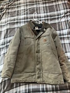 Carhartt Jacket Coat Mens Medium C26 CHT Brown Quilt Lined