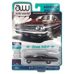 Auto World Vintage Muscle 1964 Ford Galaxie 500 XL 1:64 Diecast Model Car Toys