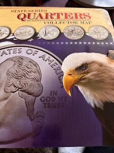 COLLECTOR'S MAP - STATE SERIES QUARTERS INCLUDING TERRITORIAL ISSUES - Brand New