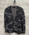 Zara Man Sport Jacket Men Small Gray Camouflage Two Button Blazer