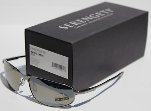 SERENGETI Matera Large POLARIZED Sunglasses Satin Gunmetal/555nm 8730 Japan NEW