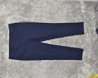 Loft Women's Size 12 Dress Pants Marisa Skinny Pants  Blue Cotton Blend Zip Soli