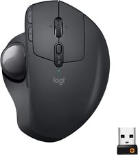 Logitech MX ERGO Wireless Trackball Mouse with Ergonomic Design - Graphite