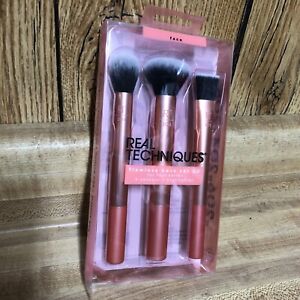 Real Techniques By Sam & Nic Flawless Base Set 2.0  Brush Set New