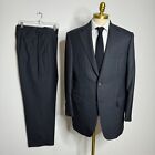 Samuelsohn (Custom Tailored) Suit Mens Gray Super 120s Cashmere & Wool 41L 32W