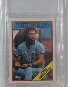 Topps 1988 541 Juan Beniquez Blue Jays Baseball Card Slab NM-MT