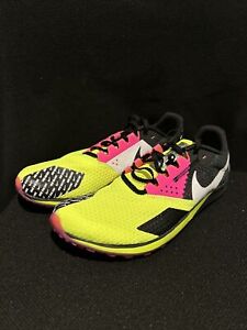 NIKE Rival XC 6 Cross-Country Spikes Volt/Black/Pink Men's Size 8.5 DX7999-700