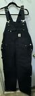 Carhartt Insulated Bib Overalls OR4393-M Loose Fit  Men’s M Black NEW! FREE SHIP
