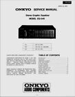 Onkyo EQ-540 Stereo Graphic Equalizer EQ - USER MANUAL & SERVICE MANUAL