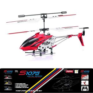 Mini RC Helicopter Syma Metal Remote Control Helicopter S107G 3CH 3.5CH GYRO Red