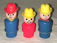 Vintage Fisher Price Little People Lot Farmers Cowboys For Farm or Western Town