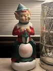 Vintage 1970 EMPIRE CHRISTMAS ELF ON A SNOWBALL BLOW MOLD 13
