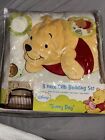 NEW VTG “Sunny Day” Winnie the Pooh 3 Piece Bedding Crib Set w/ Decals - Disney