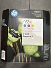Genuine HP 962 XL 3 Pack Hi Yield Tri-Color Ink Cartridges - OEM DEC 2025